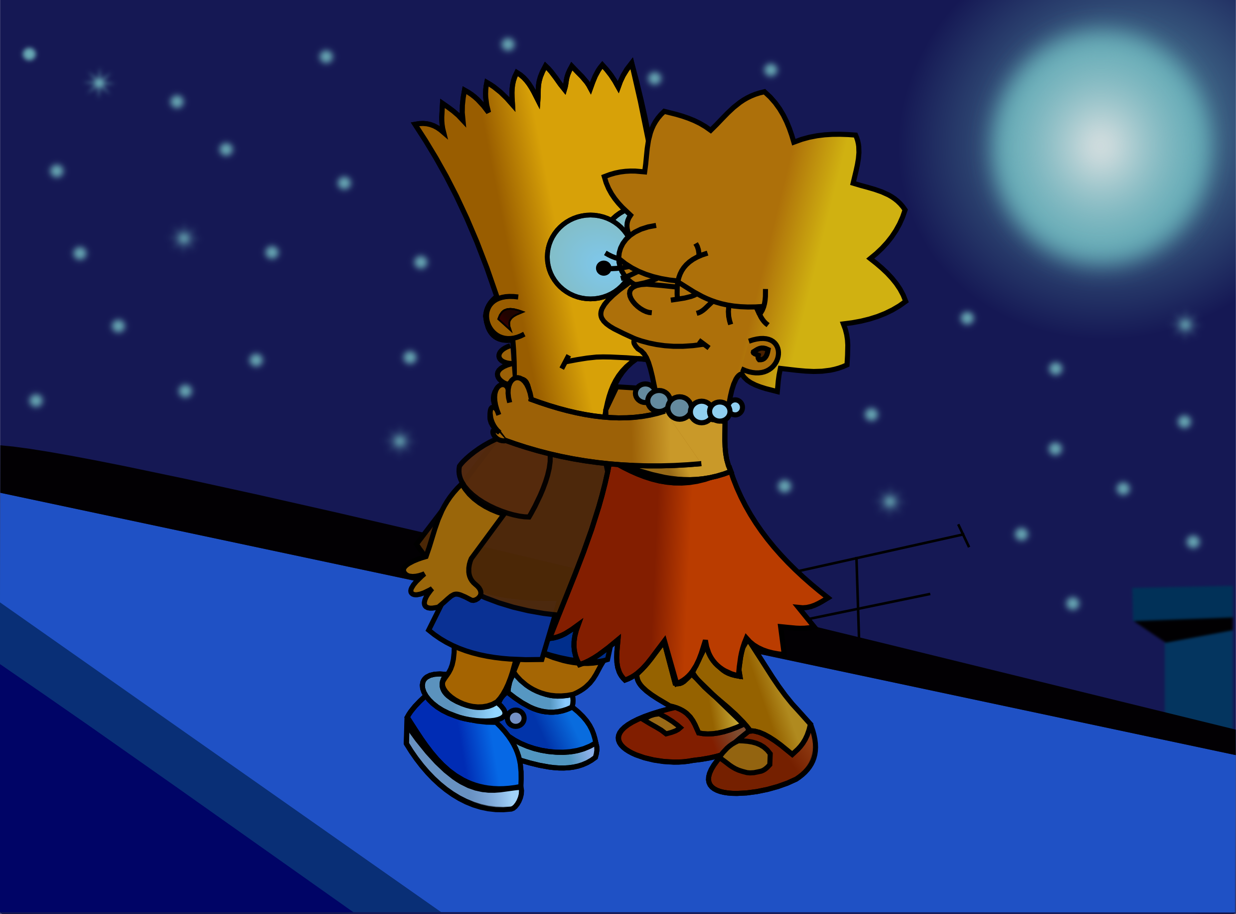 Lisa bart. Лиза симпсон арт. Simpsons Art Лиза. Симпсон Лиза арт барт. Барт и Лиза арт.